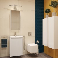 Мебель для ванной комнаты Velvex Klaufs 50.2D белая, подвесная
