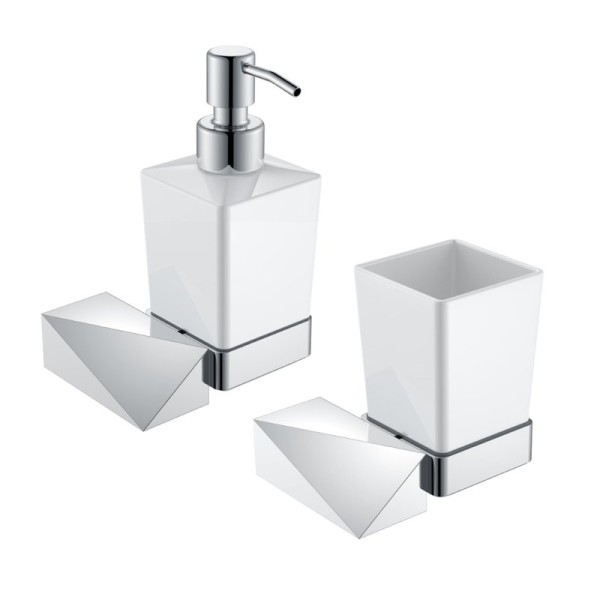 Набор Стакан Boheme New Venturo 10314-CR + Дозатор 10317-CR