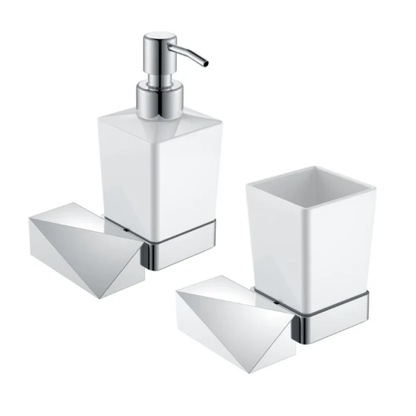 Набор Стакан Boheme New Venturo 10314-CR + Дозатор 10317-CR