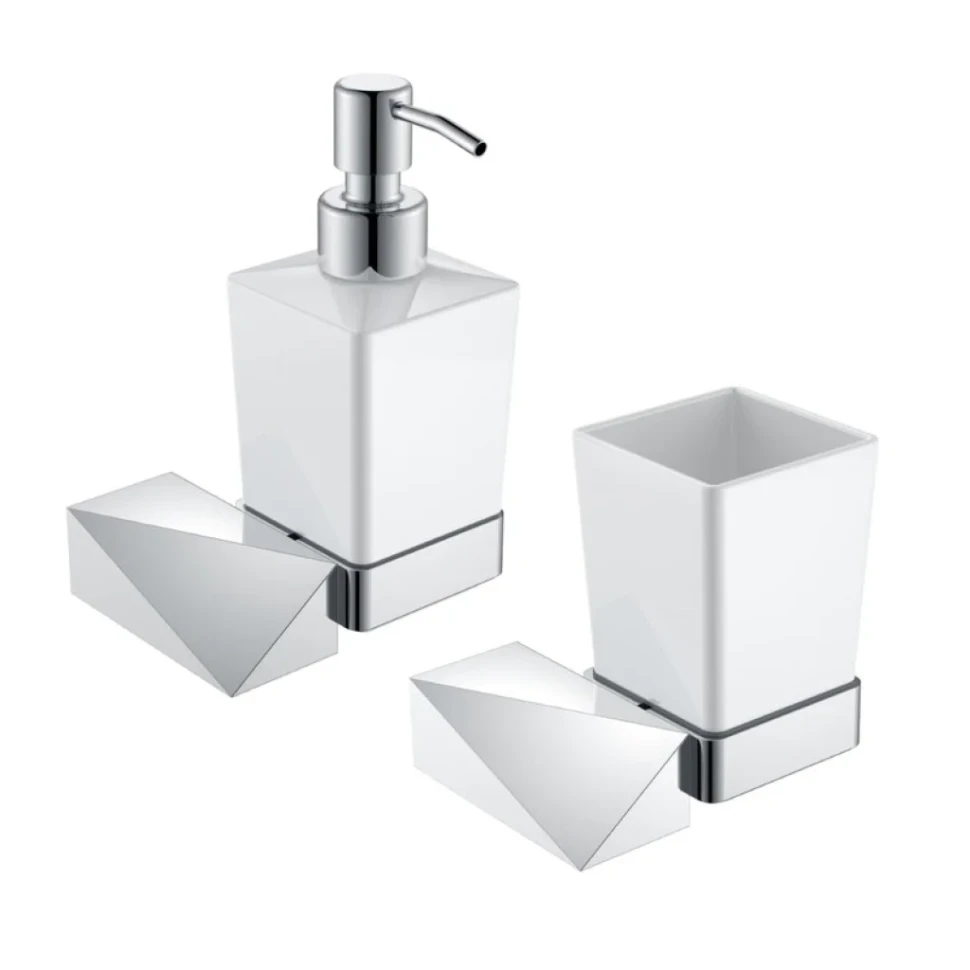 Набор Стакан Boheme New Venturo 10314-CR + Дозатор 10317-CR