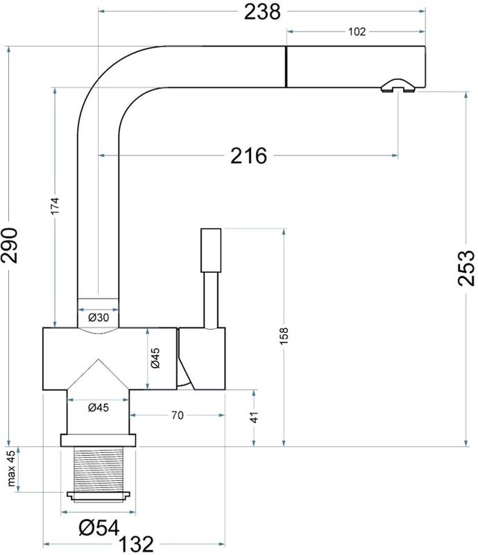 Смеситель для кухни Seaman Eco Venice SSN-0912P-LG light gold