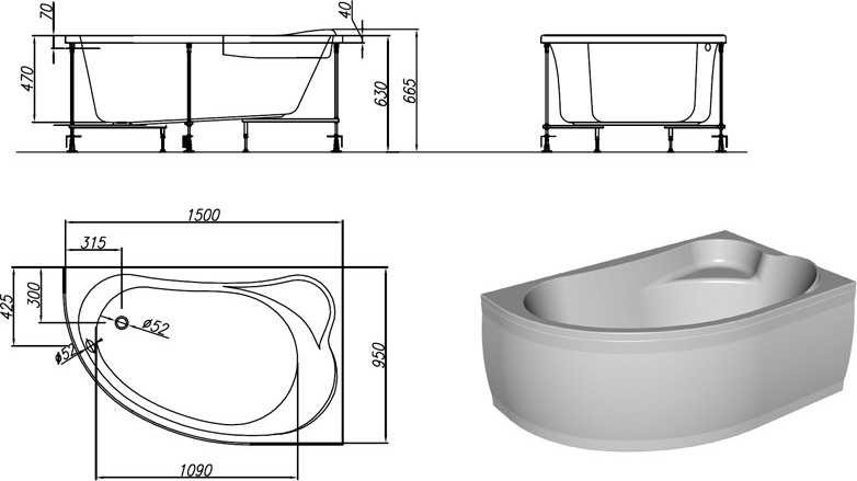 Акриловая ванна Kolpa San Voice 150x95 L