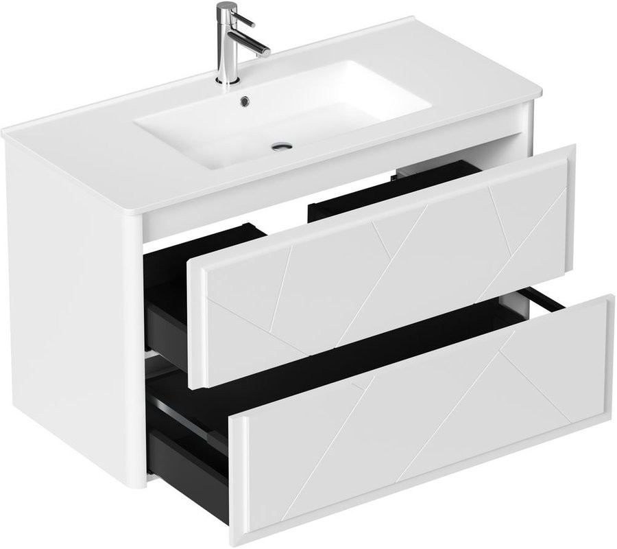 Тумба под раковину без столешницы Allen Brau Paris 100 матовый белый