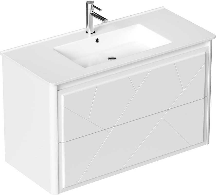 Тумба под раковину без столешницы Allen Brau Paris 100 матовый белый