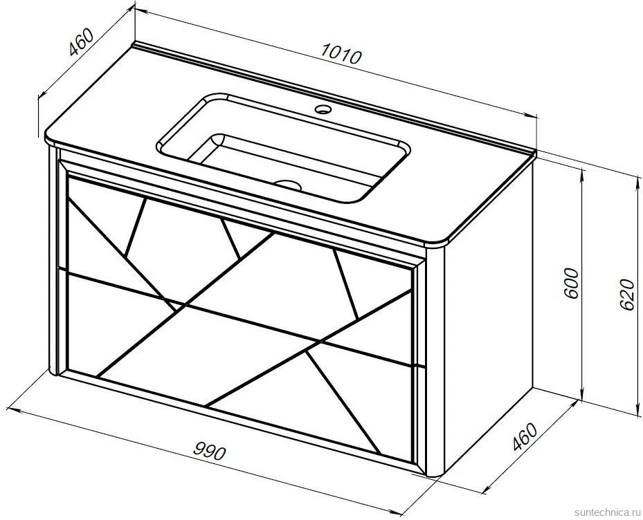 Тумба под раковину без столешницы Allen Brau Paris 100 матовый белый