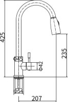 Смеситель для кухни Fashun A56109-7 черный