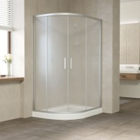 Душевой уголок Vegas Glass ZS-F 120*110 07 10 профиль матовый хром, стекло сатин