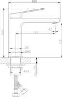 Смеситель для раковины Orange Gauss M30-021b черный