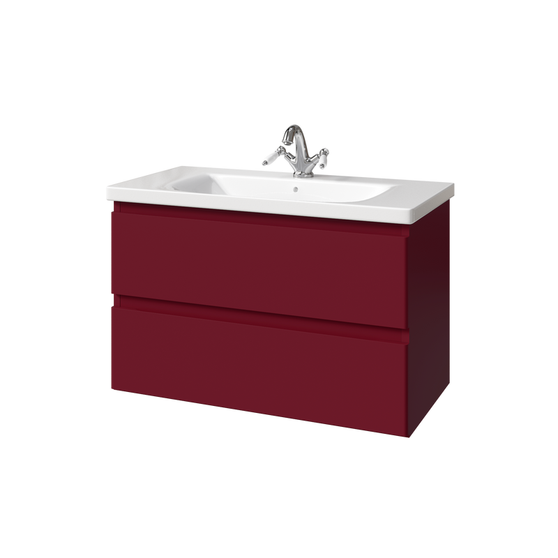 Тумба под раковину без столешницы Caprigo Forte 90 подвесная, бордовая