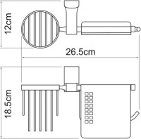 Набор Держатель Wasserkraft Exter K-5259 + Ершик K-5227 Набор Держатель Wasserkraft Exter K-5259 + Ершик K-5227