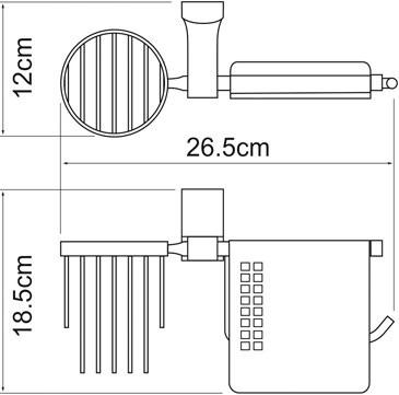 Набор Держатель Wasserkraft Exter K-5259 + Ершик K-5227