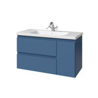 Тумба с раковиной Caprigo Forte 100 R подвесная, бриллиантово-синий