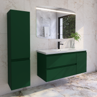 Мебель для ванной комнаты Caprigo Forte 120 R подвесная, бутылочное стекло