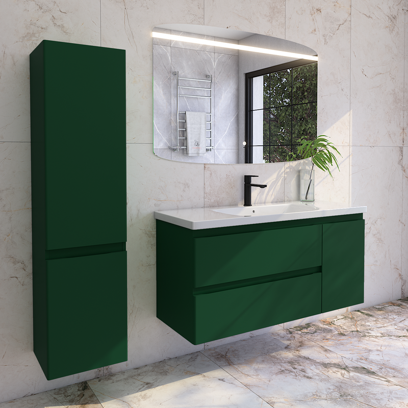 Мебель для ванной комнаты Caprigo Forte 120 R подвесная, бутылочное стекло