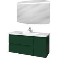 Мебель для ванной комнаты Caprigo Forte 120 R подвесная, бутылочное стекло