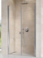 Душевая дверь в нишу Ravak Chrome CSDL2-90 профиль блестящий, стекло прозрачное