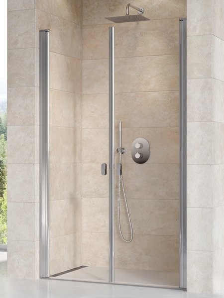 Душевая дверь в нишу Ravak Chrome CSDL2-90 профиль блестящий, стекло прозрачное