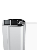 Душевая дверь в нишу Ravak Chrome CSDL2-90 профиль блестящий, стекло прозрачное