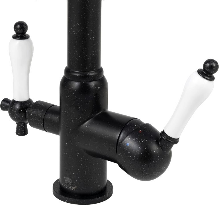 Смеситель для кухни Kaiser Vincent 31144-2 черный мрамор