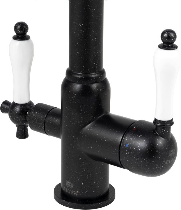 Смеситель для кухни Kaiser Vincent 31144-2 черный мрамор