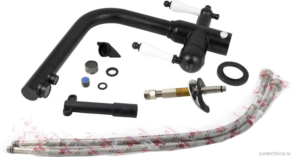 Смеситель для кухни Kaiser Vincent 31144-2 черный мрамор