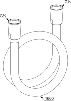 Душевой шланг Kludi Suparaflex 6107239-00 160 см, черный матовый Душевой шланг Kludi Suparaflex 6107239-00 160 см, черный матовый