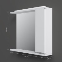 Зеркало AM.PM Like 80 R белый глянец Зеркало AM.PM Like 80 R белый глянец