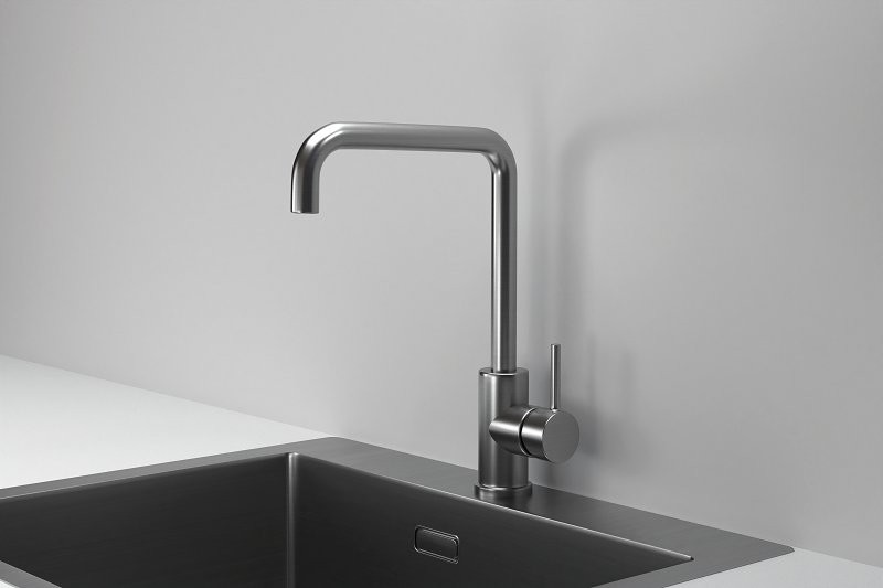 Смеситель для кухни Granula Kitchen Space 7110, сталь сатин
