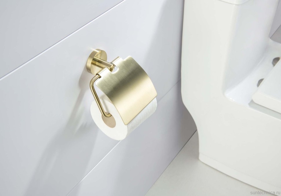 Держатель для туалетной бумаги AQUATEK Оберон AQ4209BG шлифованное золото