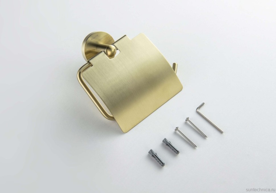 Держатель для туалетной бумаги AQUATEK Оберон AQ4209BG шлифованное золото