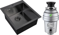 Комплект Мойка Zorg Inox PVD 4551 grafit + Измельчитель Inox D
