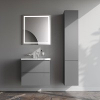 Тумба с раковиной AM.PM Gem 60 графит матовый, подвесная