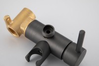 Гигиенический душ Frap F7505-9 со смесителем, С ВНУТРЕННЕЙ ЧАСТЬЮ, оружейная сталь