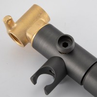 Гигиенический душ Frap F7505-9 со смесителем, С ВНУТРЕННЕЙ ЧАСТЬЮ, оружейная сталь