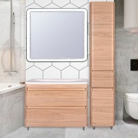 Тумба под раковину Style Line Атлантика 100 Люкс Plus, напольная, ясень перламутр