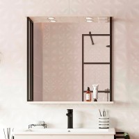 Зеркало Sanflor Бруклин 75 дуб крафт, с полкой (уценка: выставочный образец, нет упаковки)