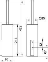 Ершик для унитаза Keuco Edition 400 11564 нержавеющая сталь finish