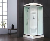 Душевая кабина Royal Bath HP RB90HP6-WT-CH с низким поддоном, с сиденьем