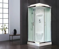 Душевая кабина Royal Bath HP RB90HP6-WT-CH с низким поддоном, с сиденьем