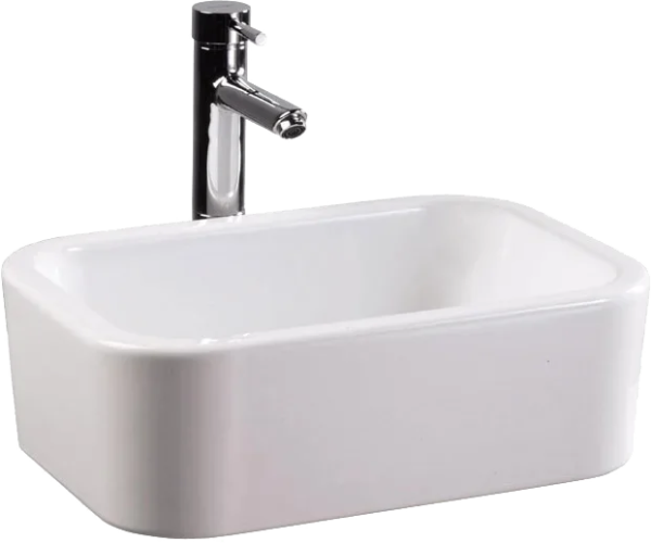 Накладная раковина beWash Ontario без отверстия под смеситель белая глянцевая