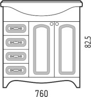 Тумба под раковину без столешницы Corozo Классика 80 Тумба под раковину без столешницы Corozo Классика 80