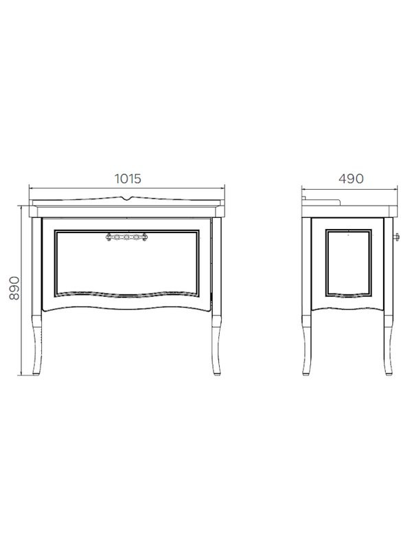 Мебель для ванной комнаты Comforty Павия 100 напольная, белый глянец