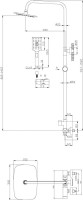 Душевая стойка BelBagno Acqua ACQUA-DOCM-CRM хром