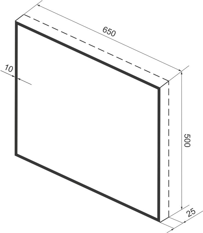 Зеркало Wellsee 7 Rays’ Spectrum 65х50 с подсветкой, черное