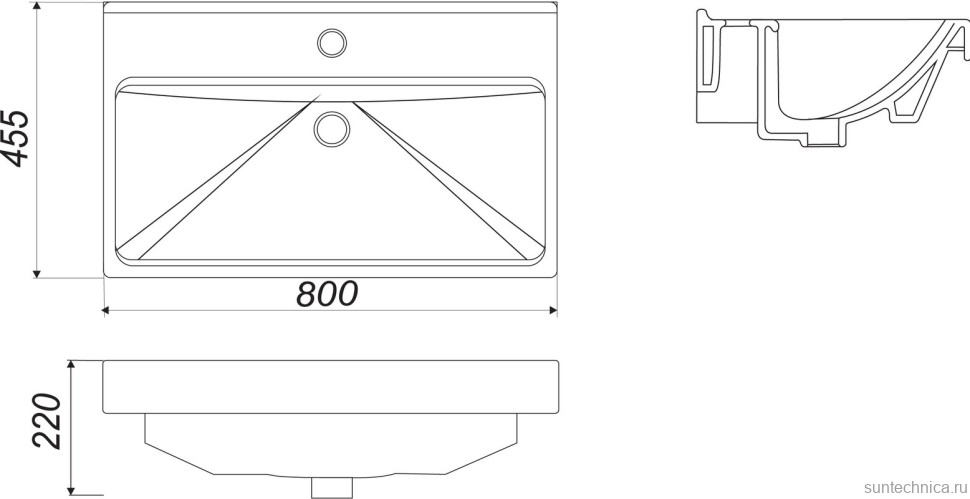 Тумба с раковиной Misty Мадрид 80