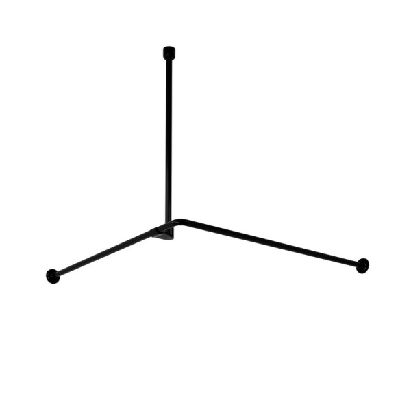 Угловой карниз для ванны Wasserkraft Elbe SC-729090 90x90 см, Г-образный, глянцевый черный