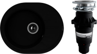 Комплект Мойка Florentina Родос 620 антрацит + Измельчитель Bone Crusher BC 810-SL Slim Line