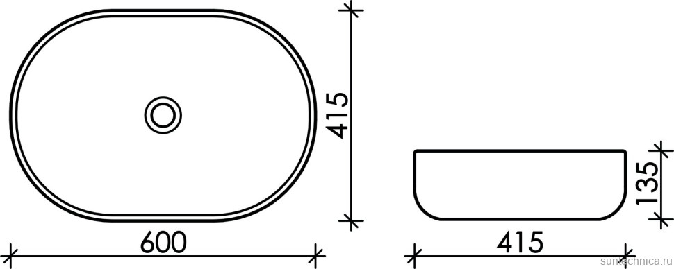 Накладная раковина Ceramicanova Element CN6047MDH
