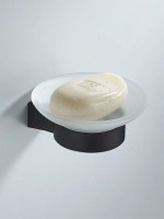 Мыльница Shevanik SG5703H стеклянная, черная