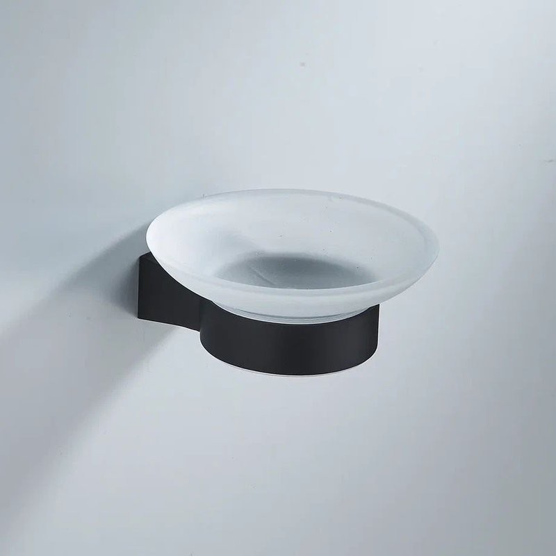 Мыльница Shevanik SG5703H стеклянная, черная